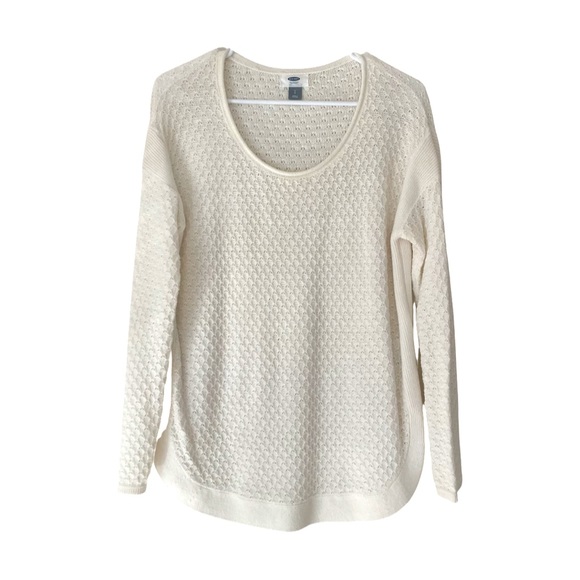 Old Navy Textured Scoop Neck Knit in a flurry sweater - Picture 1 of 10